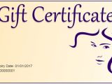 Printable Salon Gift Certificate Templates Gift Certificate Template 34 Free Word Outlook Pdf