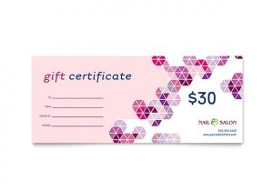 Printable Salon Gift Certificate Templates Nail Salon Gift Certificate Template Word Publisher