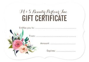 Printable Salon Gift Certificate Templates Painted Floral Salon Gift Certificate Template Zazzle Com