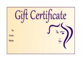 Printable Salon Gift Certificate Templates Salon Gift Certificate Template 9 Free Pdf Psd Ai