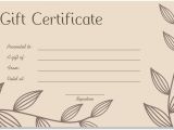 Printable Salon Gift Certificate Templates Salon Gift Certificate Template Blank Gift Certificate