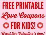 Printable Valentine Card for Husband Free Printable Love Coupons for Kids On Valentine S Day