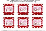 Printable Valentine Card for Husband Freebie Hugs and Kisses Valentine Free Printable Tag Card