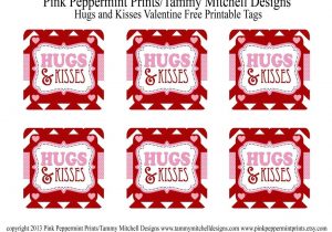 Printable Valentine Card for Husband Freebie Hugs and Kisses Valentine Free Printable Tag Card