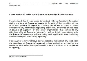 Privacy Contract Template 17 Agreement Templates Free Sample Example format