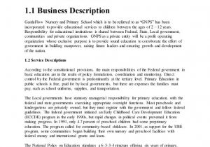 Private School Business Plan Template Intro Nursery and Primary School Business Plan