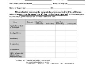 Probation Meeting Template 7 Sample Employee Review forms Sample Templates