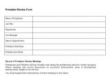 Probation Meeting Template Probation Review form Template Bizorb