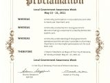 Proclamation Templates Mchiang Local Government Awareness Week