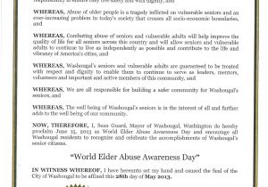 Proclamation Templates Washougal Mayor 39 S Blog World Elder Abuse Awareness Day