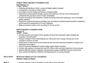 Procurement Coordinator Resume Sample Procurement Coordinator Resume Samples Velvet Jobs