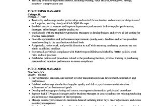 Procurement Coordinator Resume Sample Purchasing Manager Resume Samples Velvet Jobs