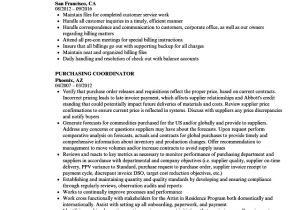 Procurement Coordinator Resume Sample Purchasing Resume Sample Agency Recruiter Sample Resume
