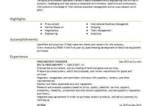 Procurement Engineer Resume Procurement Engineer Resume Sample Engineering Resumes