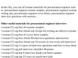 Procurement Engineer Resume top 8 Procurement Engineer Resume Samples