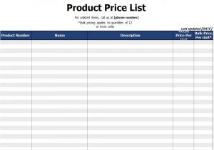 Product Price List Template with Pictures Product Price List Product Price List Template