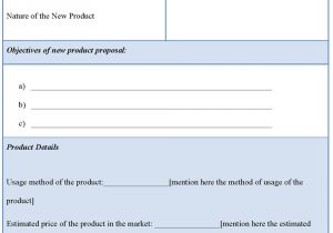 Product Proposal Template Free Proposal Template for New Product Template Of New Product