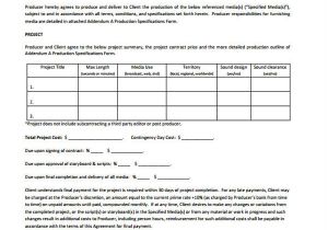 Production Company Contract Template 10 Production Contract Templates Sample Example Free