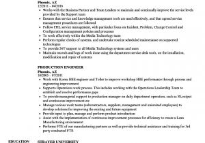 Production Engineer Resume Production Engineer Resume Samples Velvet Jobs