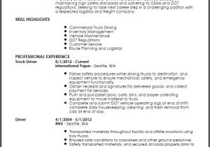 Professional Driver Resume Free Contemporary Truck Driver Resume Templates Resume now