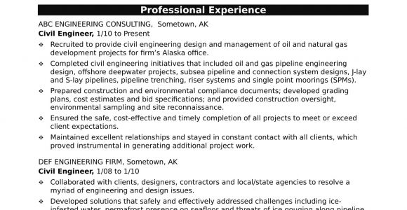 Professional Engineer Resume Sample Resume for A Midlevel Civil Engineer Monster Com