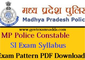 Professional Exam Board Admit Card Mp Police Constable Syllabus 2020 Mppeb Police Exam Pattern