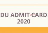 Professional Examination Board Admit Card Du Admit Card 2020 Date Download Here for Ug Pg M