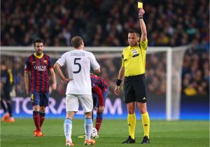 Professional Football Red Card Fine Champions League Yellow Card Rule