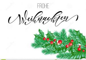 Professional Holiday Greeting Card Messages Frohe Weihnachten German Merry Christmas Calligraphy Font On