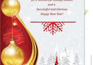 Professional Holiday Greeting Card Messages New Year Corporate Greeting Card Stock Illustration