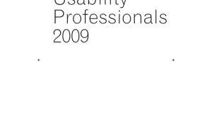 Professional or Trade association Card Pdf Usability Professionals 2009 Berichtband Des Siebten