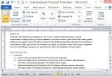 Professional Proposal Templates Microsoft Word Free Business Proposal Template for Microsoft Word