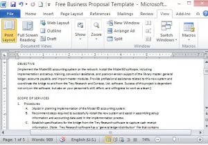 Professional Proposal Templates Microsoft Word Free Business Proposal Template for Microsoft Word