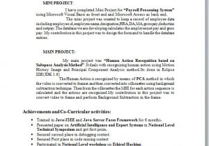 Professional Resume format for B.com Freshers B Tech Freshers Resume format