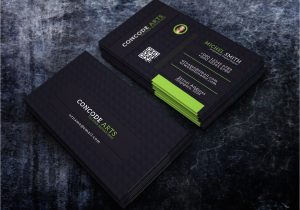 Professional Visiting Card Design Psd Free Download Black and Green Colour Professional Business