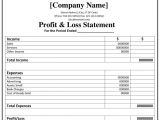 Profits and Losses Template Printable Profit and Loss Statement format Excel Word Pdf