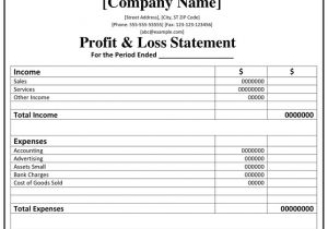Profits and Losses Template Printable Profit and Loss Statement format Excel Word Pdf