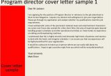 Program Director Cover Letter Template Program Director Cover Letter