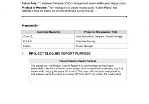 Project Closure Email Template C Burcham Project Closure Report