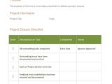 Project Closure Email Template Project Closure Checklist