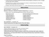Project Engineer Resume Keywords Sample Resume for An Entry Level Engineering Project