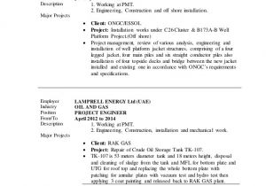 Project Engineer Resume Oil and Gas Ramy Emad C V Project Engineer
