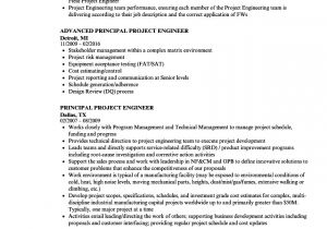 Project Engineer Resume Principal Project Engineer Resume Samples Velvet Jobs
