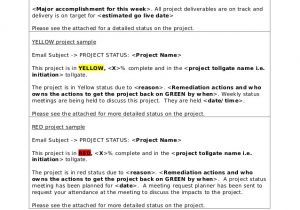 Project Management Email Templates Email Content Template for Status Reports