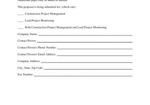 Project Management Fee Proposal Template Rfp Proposal Template for Construction Project Management