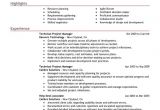 Project Management Resume Samples Technical Project Manager Resume Examples Free to Try