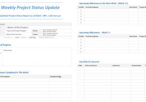 Project Manager Email Templates Weekly Project Status Update Template Analysistabs
