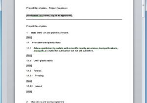 Project Proposal Template Word 2010 Daniel 39 S Xl toolbox Project Template for Dfg Proposals
