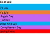Promo Calendar Template Marketing Promotional Calendar organize Sales Planning