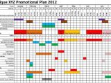 Promo Calendar Template Planning Seasonal Retail Promotional Print Products